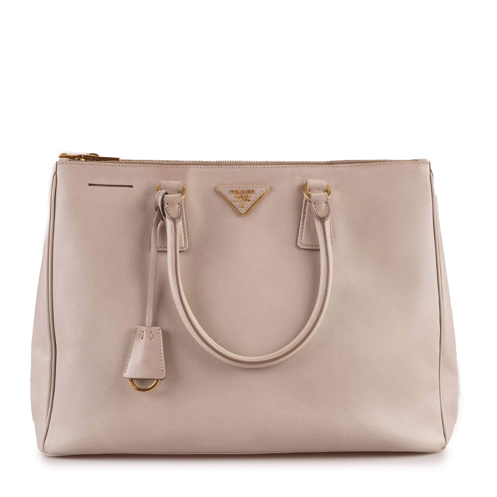 Prada - Stone Saffiano Leather Medium Galleria Bag 